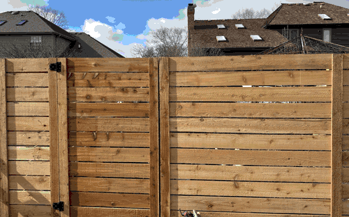 arched wood gate